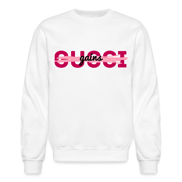 Gains Over Gucci White Crewneck Sweatshirt - white