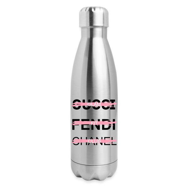 GFC, Not Designer Insulated Stainless Steel Water Bottle - silver
