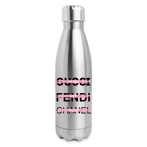 GFC, Not Designer Insulated Stainless Steel Water Bottle - silver