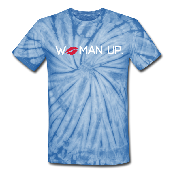 A Woman Up Unisex Tie Dye T-Shirt - spider baby blue